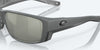 [Gray Silver Mirror Polarized Glass Lenses, Matte Gray Frame]