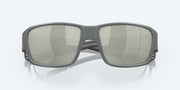 Gray Silver Mirror Polarized Glass Lenses, Matte Gray Frame