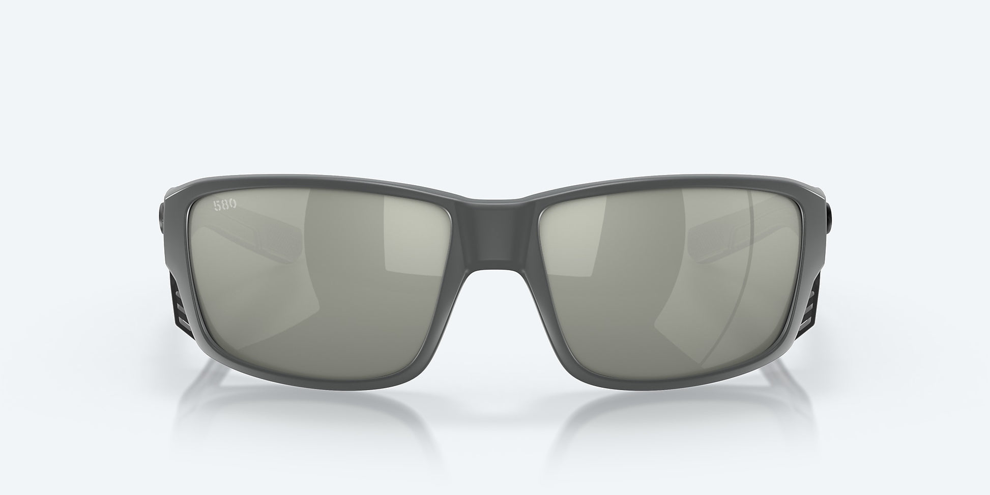 [Gray Silver Mirror Polarized Glass Lenses, Matte Gray Frame]