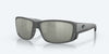 [Gray Silver Mirror Polarized Glass Lenses, Matte Gray Frame]