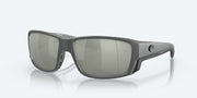 Gray Silver Mirror Polarized Glass Lenses, Matte Gray Frame