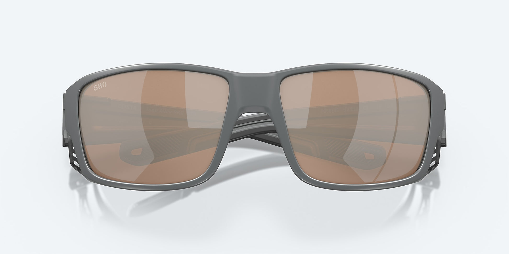 [Copper Silver Mirror Polarized Glass Lenses, Matte Gray Frame]