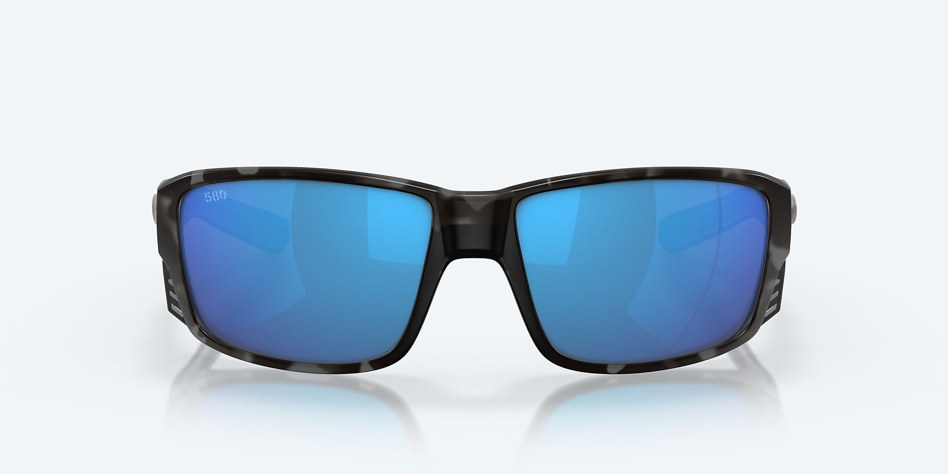 [Blue Mirror Polarized Glass Lenses, Tiger Shark Frame]