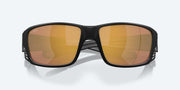 Gold Mirror Polarized Glass Lenses, Matte Black Frame