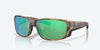 [Green Mirror Polarized Glass Lenses, Matte Tortoise Frame]