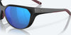 [Blue Mirror Polarized Glass Lenses, Matte Black Frame]