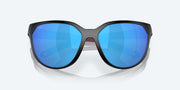 Blue Mirror Polarized Glass Lenses, Matte Black Frame