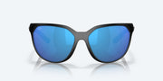 Blue Mirror Polarized Glass Lenses, Matte Black Frame