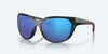 [Blue Mirror Polarized Glass Lenses, Matte Black Frame]