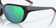 Green Mirror Polarized Glass Lenses, Matte Black Frame