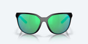 Green Mirror Polarized Glass Lenses, Matte Black Frame