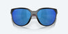 [Blue Mirror Polarized Polycarbonate Lenses, Matte Black Frame]