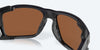 [Copper Silver Mirror Polarized Glass Lenses, Black Pearl Frame]