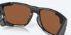 [Copper Silver Mirror Polarized Glass Lenses, Black Pearl Frame]