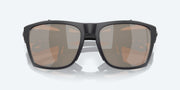 Copper Silver Mirror Polarized Glass Lenses, Black Pearl Frame