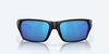 [Blue Mirror Polarized Glass Lenses, Matte Black Frame]