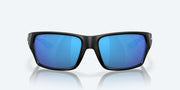 Blue Mirror Polarized Glass Lenses, Matte Black Frame