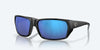 [Blue Mirror Polarized Glass Lenses, Matte Black Frame]