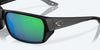 [Green Mirror Polarized Polycarbonate Lenses, Matte Black Frame]