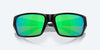 [Green Mirror Polarized Polycarbonate Lenses, Matte Black Frame]