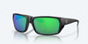 [Green Mirror Polarized Polycarbonate Lenses, Matte Black Frame]