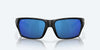 [Blue Mirror Polarized Polycarbonate Lenses, Matte Black Frame]