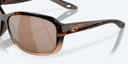 Copper Silver Mirror Polarized Glass Lenses, Shiny Tortoise Fade Frame