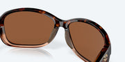 Copper Silver Mirror Polarized Glass Lenses, Shiny Tortoise Fade Frame