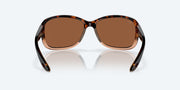 Copper Silver Mirror Polarized Glass Lenses, Shiny Tortoise Fade Frame