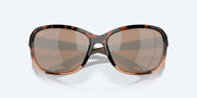 Copper Silver Mirror Polarized Glass Lenses, Shiny Tortoise Fade Frame