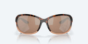 Copper Silver Mirror Polarized Glass Lenses, Shiny Tortoise Fade Frame