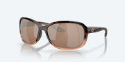 Copper Silver Mirror Polarized Glass Lenses, Shiny Tortoise Fade Frame