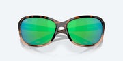 Green Mirror Polarized Polycarbonate Lenses, Shiny Tortoise Fade Frame