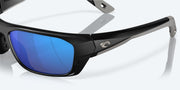 Blue Mirror Polarized Glass Lenses, Matte Black Frame