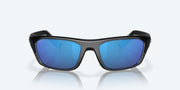 Blue Mirror Polarized Glass Lenses, Matte Black Frame