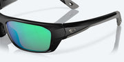 Green Mirror Polarized Glass Lenses, Matte Black Frame