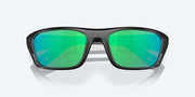 Green Mirror Polarized Glass Lenses, Matte Black Frame