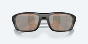 Copper Silver Mirror Polarized Glass Lenses, Matte Black Frame