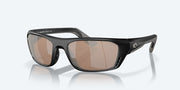 Copper Silver Mirror Polarized Glass Lenses, Matte Black Frame