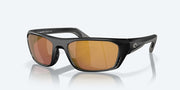 Gold Mirror Polarized Glass Lenses, Matte Black Frame