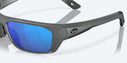 Blue Mirror Polarized Glass Lenses, Matte Gray Frame