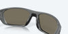 [Blue Mirror Polarized Glass Lenses, Matte Gray Frame]