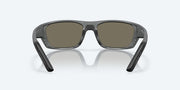 Blue Mirror Polarized Glass Lenses, Matte Gray Frame