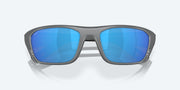 Blue Mirror Polarized Glass Lenses, Matte Gray Frame