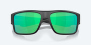 Green Mirror Polarized Glass Lenses, Matte Black Frame