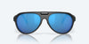 [Blue Mirror Polarized Glass Lenses, Matte Black Frame]