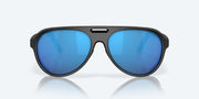 Blue Mirror Polarized Glass Lenses, Matte Black Frame