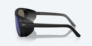 Blue Mirror Polarized Glass Lenses, Matte Black Frame