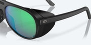 Green Mirror Polarized Glass Lenses, Matte Black Frame