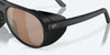 [Copper Silver Mirror Polarized Glass Lenses, Matte Black Frame]